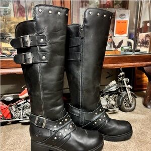 Harley-Davidson® Hope 15-Inch Black Boots. Size 6 1/2